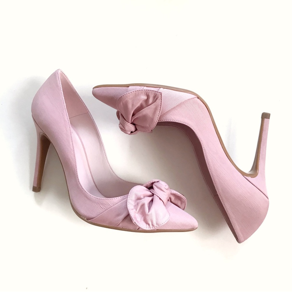 Ted Baker Hyana Moire Satin Bow Court Heels in Dusty Pink Sz 10 NIB - Picture 11 of 12